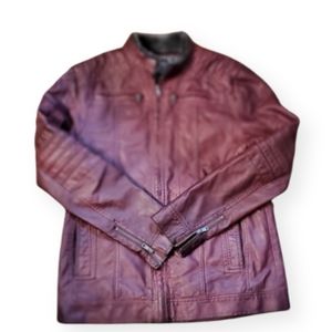 Red BKE leather coat
